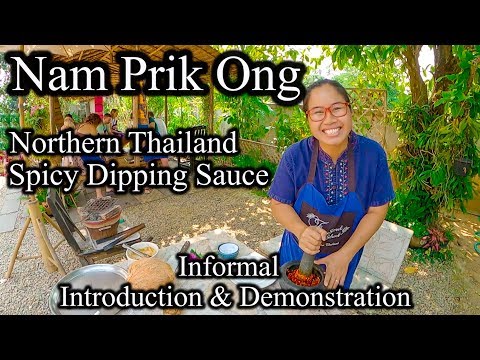 Nam Prik Ong น้ำพริกอ่อง Northern Thailand Spicy Dipping Sauce.