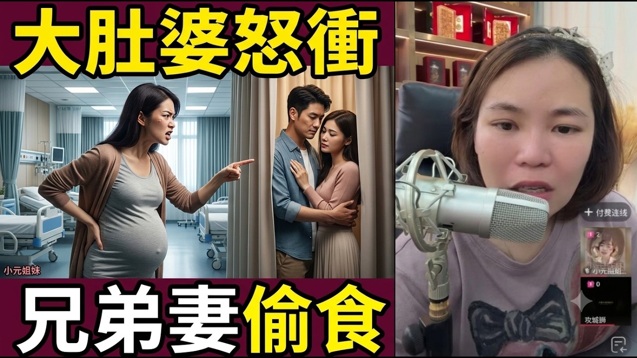 【小元最新】🤬 大肚婆怒衝病房直擊👀！老公偷偷摸摸「呵護」兄弟妻😤，到底係念在兄弟情，定係另有企圖！😨📸🤯 兄弟妻偷食味濃？#小元姐姐 #廣東話 #小元情感分享 #小元妹妹 8 2 NI A