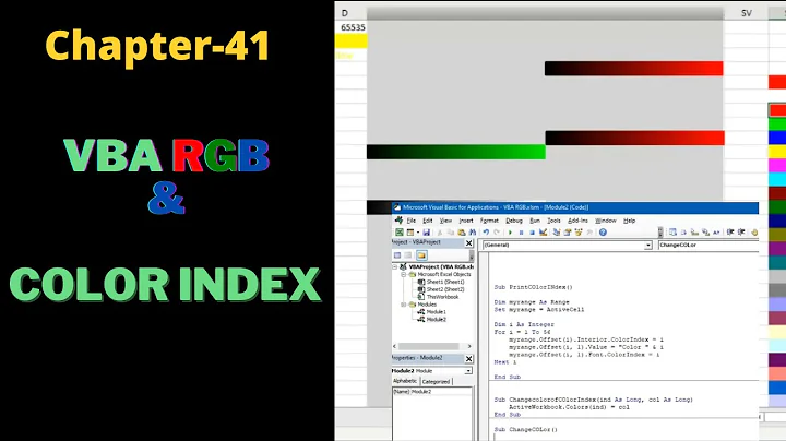 VBA RGB | Color Index - Use of RGB in VBA | Color Index in VBA | VBA RGB