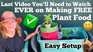 FREE Plant Fertilizer SYSTEM How to Make COMPOST Easy & GROW Tons of Vegetables in RAISED Garden BED