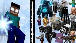 minecraft Herobrine vs all mob fight||#minecraft