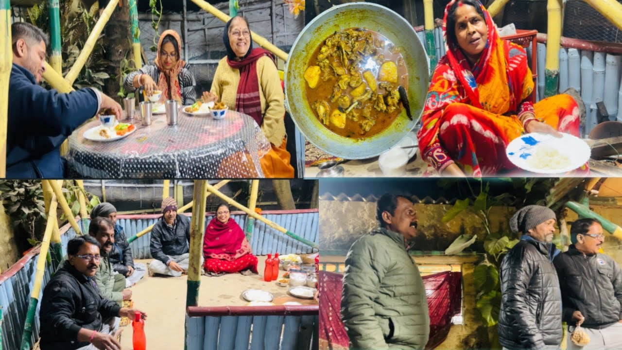 দেশি মুরগির পাতলা ঝোল জম জমাট রান্না করে কে কে খাওয়া দাওয়া করলাম দেখুন॥
