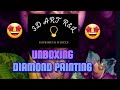  3d art rl  unboxing magnifique toile  diamond painting  3dartrl