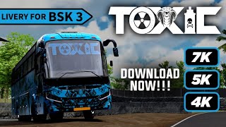Toxic aitp bus livery bsk 3| Bus simulator Kerala | 7k, 5k, 4k liveries screenshot 2