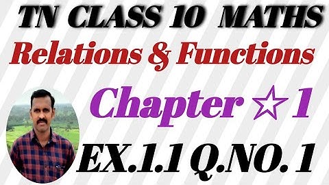 TN Class 10th Maths | Exercise 1.1|Q.NO.1 | Chapter.1 | Relations & Functions