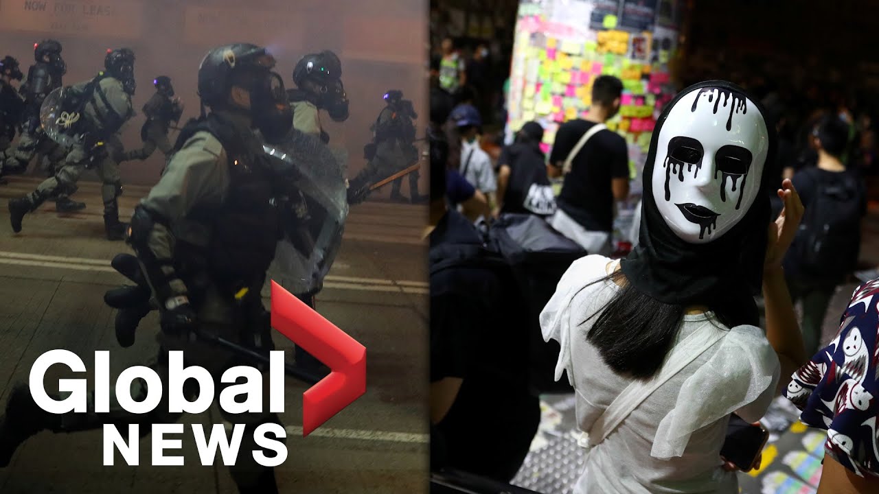 Mask Rally Hong Kong protests: Hundreds rally against anti-mask law - YouTube