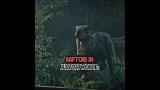 Raptors in Jurassic World vs Jurassic Park… #jurassicworld