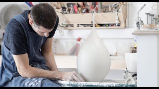 Throwing A Porcelain Bottle Form With Long Neck - Matt Horne Pottery