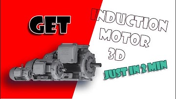SOLIDWORKS TUTORIAL || INDUCTION MOTOR 3D IN JUST 2 MIN