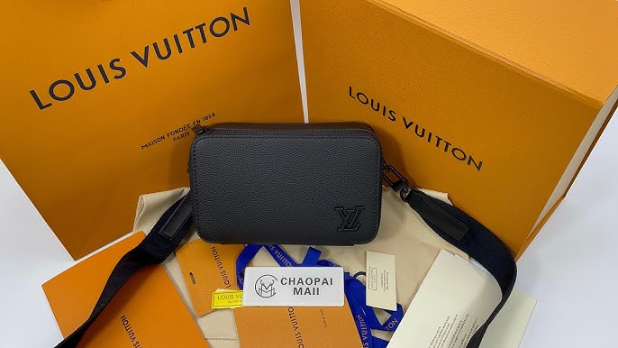 Alpha Wearable Wallet - Luxury LV Aerogram Black