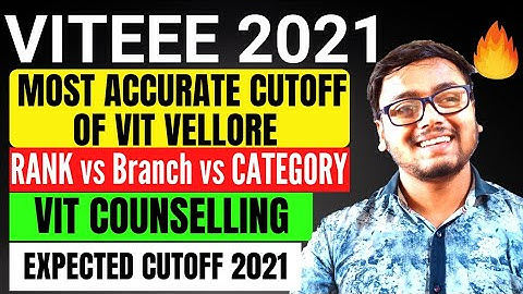 VITEEE 2021 🔥 | VITEEE 2021 EXPECTED CUTOFF 🥳 | VITEEE 2021 RANK vs BRANCH | VIT RANK VS BRANCH