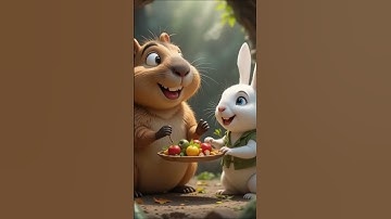 The capybara who found an injured rabbit...#funny #animation #ai #rabbit #capybara #cute #shortstory