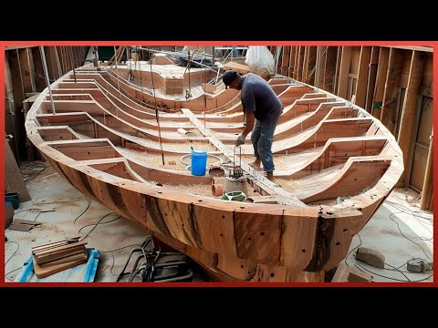 Видео: Мастера Строят Массивное Деревянное Судно С Нуля | by @ThanhdienNTD