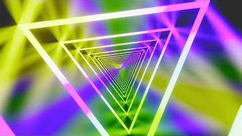 [4K] Rotating Triangle Tunnel - Colourful Loop