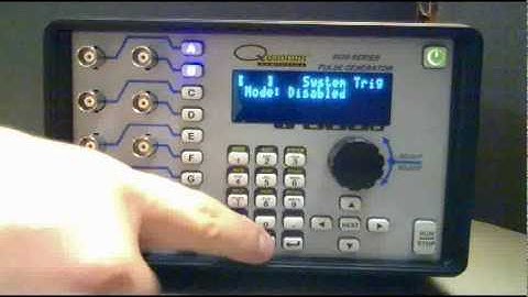 QC Pulse Generators: Menu Structures