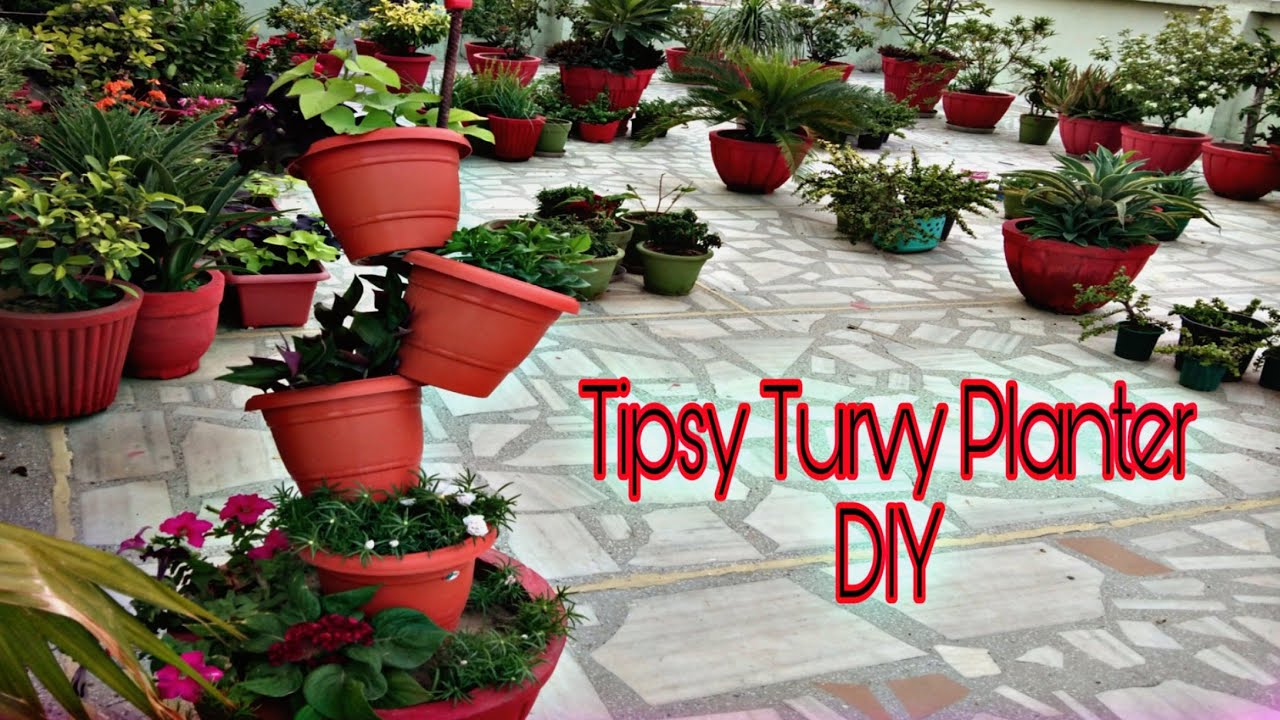 DIY - How To Make A Tipsy Pot Plant Tower/ Tipsy Pot Garden Decorate