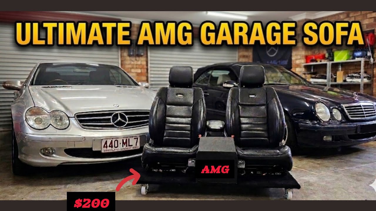 I Built the Ultimate AMG Garage Sofa (Heated, Ventilated, Moving 