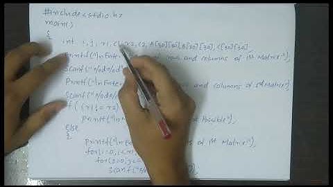 Matrix Addition in C|Problem Solving Using C|Third Semester Complementary Paper
