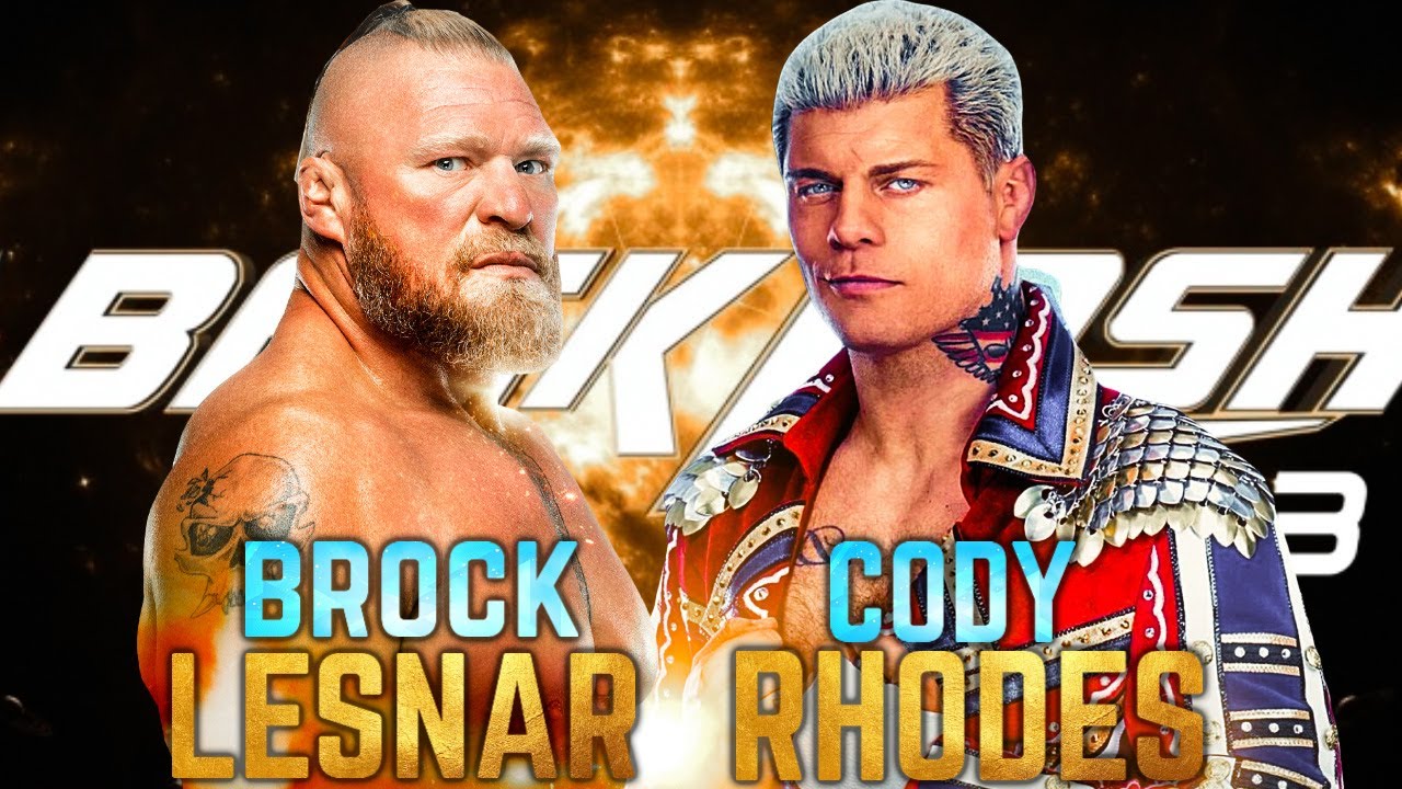 Brock Lesnar Vs Cody Rhodes WWE Wrestlemania Backlash 2023 YouTube