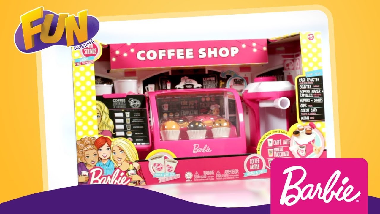 APRESENTANDO O COFFEE SHOP DA BARBIE Fun! YouTube