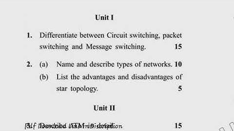 May 2018  BCA Reappear 5th Sem Data Communication & Networks Question Paper