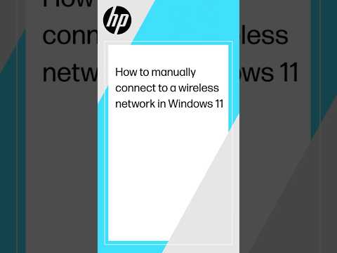 How to manually connect to a wireless network in Windows 11 HP computers HP Support by HP Support