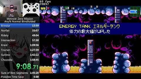 [Outdated] Blindfolded Metroid: Zero Mission - any% (Normal) in 1:50:53 by Bubzia