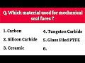 Mechanical seal face materials