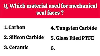 Mechanical Seal Face Materials