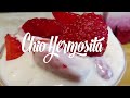 Postre de fresas 🍓con crema muy delicioso 😋perfecto para el 14 de Febrero❤️🌹👫