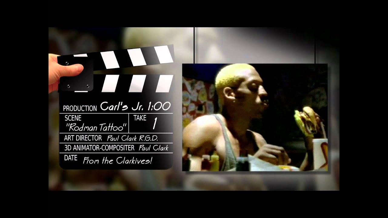 CARL'S JR./RODMAN TV Spot from Paul Clark's Archives YouTube
