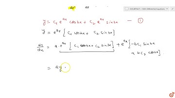 Verify that the function `y=C_1e^(a x)cosb x+C_2e^(ax)sinb x ,\\ C_1, C_2,\\ ` are arbitrary con...