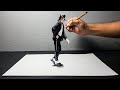 Disegno 3D di Michael Jackson | Moonwalk | - ART-CYO