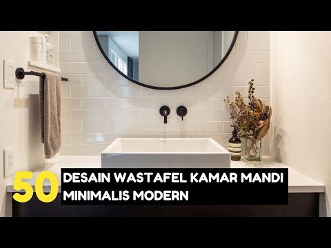 Video: Wastafel dengan kabinet di kamar mandi: opsi foto