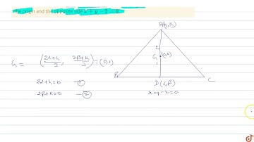 Find the coordinates of one vertex of an equilateral triangle with centroid at the origin and ...