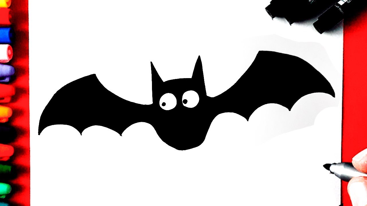 COMO DESENHAR UM MORCEGO DE HALLOWEEN - HOW TO DRAW A BAT OF HALLOWEEN 