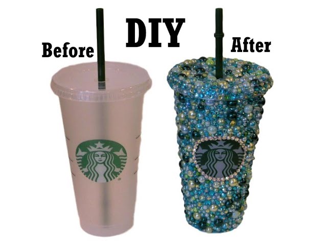 DIY STARBUCKS BLING TUMBLER TUTORIAL - YouTube