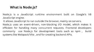 Most Asked Frontend Interview Question: What is Node.js?