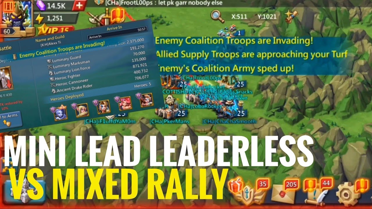 MINI LEAD CAPPED! 11K MIX RALLY INCOMING - Lords Mobile - YouTube