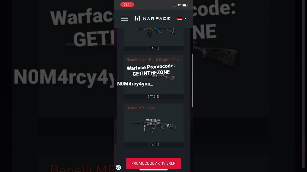 Warface Promocode 