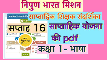 Nipun Bharat week 16 class 1 bhasha ki sandarshika || week 16 || संदर्शिका व कार्यपत्रक