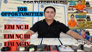 TESDA EIM NC II, EIM NC III, EIM NC IV JOB OPPORTUNITIES. #electrical #educational #tesda #egc