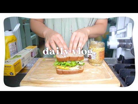 (ENG) 나의 휴일 일상 vlog | 다이어트 식단용 집밥, 피아노 연습, 망미동 카페투어, 울집 고앵이랑 낮잠자기.
