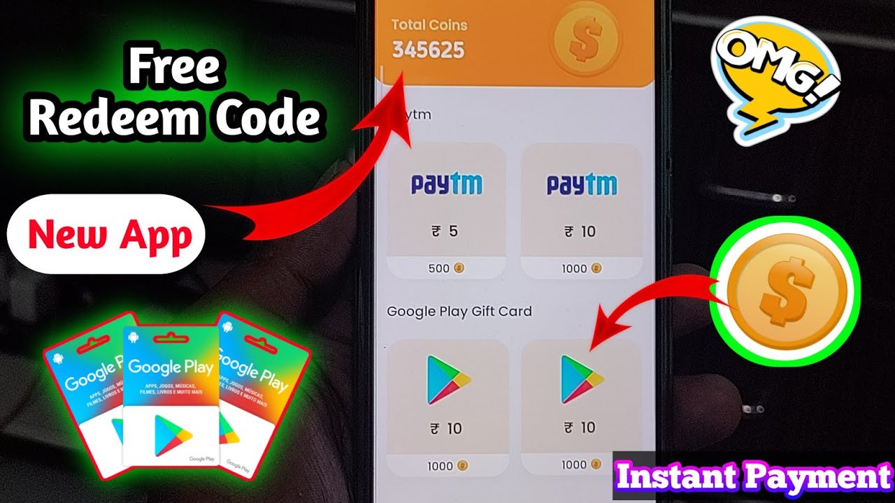 Cash Mojo App, Google Play Gift Card Earning App, Free Redeem Code