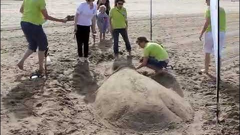 Sand castle building