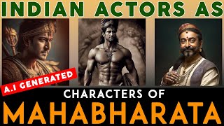 Artificial Intelligence Generated Image of Indian Actors as MAHABHARATA Characters