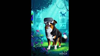 virtual reality Goggles weared by dog