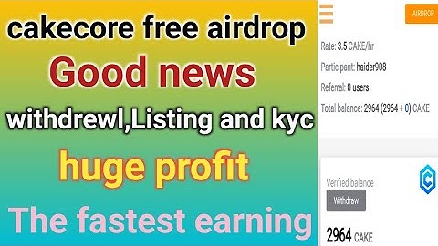 Cake core withdrawal |cake core mining |Cake core new update