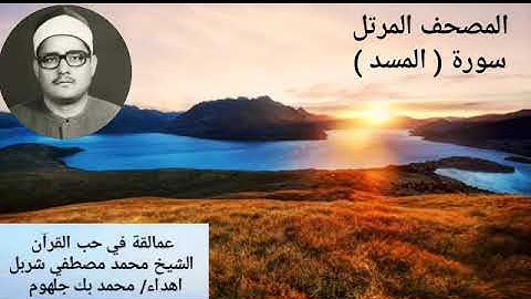 المصحف المرتل.                                      الشيخ محمد مصطفي شربل سورة( المسد)
