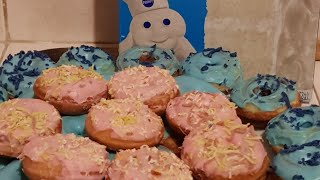 MINI DONAS EXPRES CON HARINA DE PASTEL CON MAQUINITA